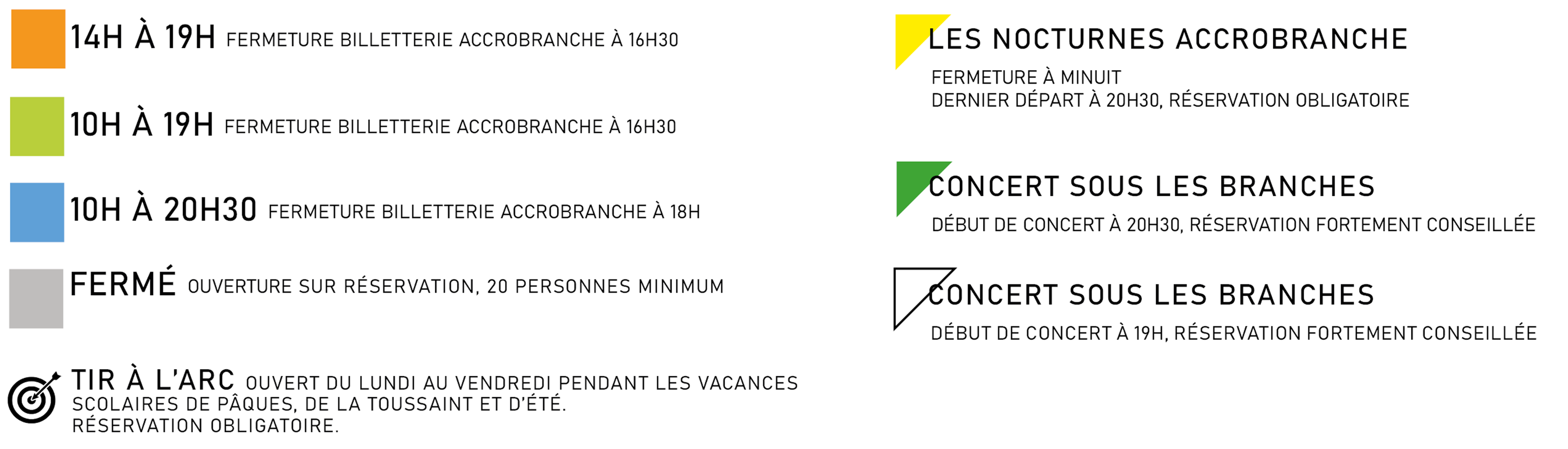 HORAIRES 2024 Explora Parc horaires 2024